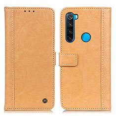 Custodia Portafoglio In Pelle Cover con Supporto M10L per Xiaomi Redmi Note 8 (2021) Khaki