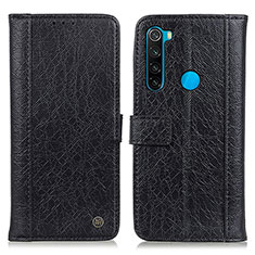 Custodia Portafoglio In Pelle Cover con Supporto M10L per Xiaomi Redmi Note 8 (2021) Nero