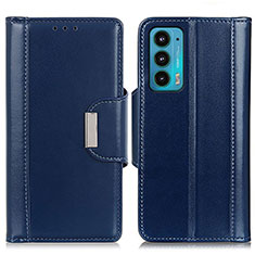 Custodia Portafoglio In Pelle Cover con Supporto M11L per Motorola Moto Edge Lite 5G Blu