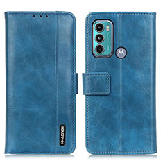 Custodia Portafoglio In Pelle Cover con Supporto M11L per Motorola Moto G40 Fusion Blu