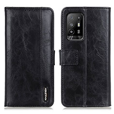 Custodia Portafoglio In Pelle Cover con Supporto M11L per Oppo F19 Pro+ Plus 5G Nero