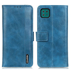 Custodia Portafoglio In Pelle Cover con Supporto M11L per Samsung Galaxy F42 5G Blu