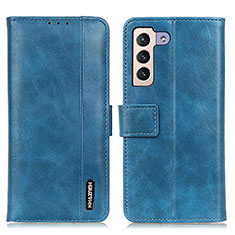 Custodia Portafoglio In Pelle Cover con Supporto M11L per Samsung Galaxy S21 5G Blu