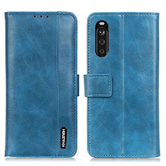 Custodia Portafoglio In Pelle Cover con Supporto M11L per Sony Xperia 10 III Lite Blu