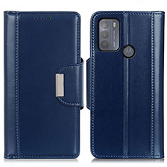Custodia Portafoglio In Pelle Cover con Supporto M13L per Motorola Moto G50 Blu