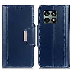 Custodia Portafoglio In Pelle Cover con Supporto M13L per OnePlus 10 Pro 5G Blu