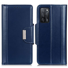 Custodia Portafoglio In Pelle Cover con Supporto M13L per Oppo A56 5G Blu