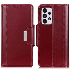 Custodia Portafoglio In Pelle Cover con Supporto M13L per Samsung Galaxy A33 5G Rosso