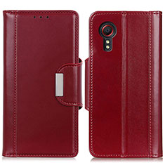 Custodia Portafoglio In Pelle Cover con Supporto M13L per Samsung Galaxy XCover 5 SM-G525F Rosso