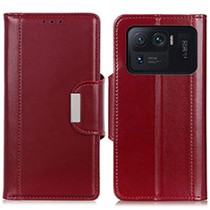 Custodia Portafoglio In Pelle Cover con Supporto M13L per Xiaomi Mi 11 Ultra 5G Rosso