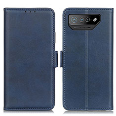 Custodia Portafoglio In Pelle Cover con Supporto M15L per Asus ROG Phone 7 Blu