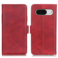 Custodia Portafoglio In Pelle Cover con Supporto M15L per Google Pixel 8a 5G Rosso