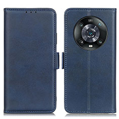 Custodia Portafoglio In Pelle Cover con Supporto M15L per Huawei Honor Magic4 Pro 5G Blu