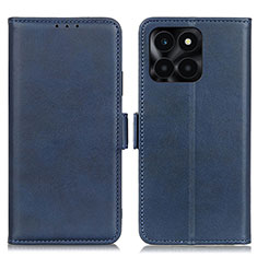 Custodia Portafoglio In Pelle Cover con Supporto M15L per Huawei Honor X6a Blu
