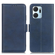 Custodia Portafoglio In Pelle Cover con Supporto M15L per Huawei Honor X7a Blu