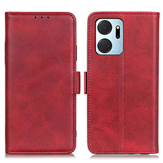 Custodia Portafoglio In Pelle Cover con Supporto M15L per Huawei Honor X7a Rosso