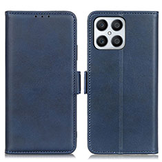 Custodia Portafoglio In Pelle Cover con Supporto M15L per Huawei Honor X8 4G Blu