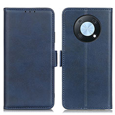 Custodia Portafoglio In Pelle Cover con Supporto M15L per Huawei Nova Y90 Blu
