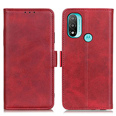 Custodia Portafoglio In Pelle Cover con Supporto M15L per Motorola Moto E40 Rosso