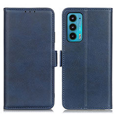 Custodia Portafoglio In Pelle Cover con Supporto M15L per Motorola Moto Edge 20 5G Blu