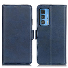 Custodia Portafoglio In Pelle Cover con Supporto M15L per Motorola Moto Edge 20 Pro 5G Blu