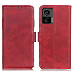 Custodia Portafoglio In Pelle Cover con Supporto M15L per Motorola Moto Edge 30 Neo 5G Rosso
