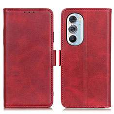 Custodia Portafoglio In Pelle Cover con Supporto M15L per Motorola Moto Edge Plus (2022) 5G Rosso