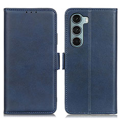 Custodia Portafoglio In Pelle Cover con Supporto M15L per Motorola Moto Edge S30 5G Blu