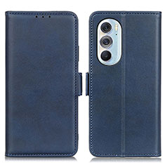 Custodia Portafoglio In Pelle Cover con Supporto M15L per Motorola Moto Edge X30 5G Blu