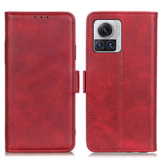 Custodia Portafoglio In Pelle Cover con Supporto M15L per Motorola Moto Edge X30 Pro 5G Rosso