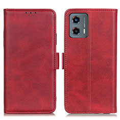 Custodia Portafoglio In Pelle Cover con Supporto M15L per Motorola Moto G 5G (2023) Rosso