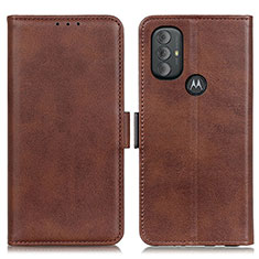 Custodia Portafoglio In Pelle Cover con Supporto M15L per Motorola Moto G Play (2023) Marrone