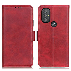 Custodia Portafoglio In Pelle Cover con Supporto M15L per Motorola Moto G Power (2022) Rosso