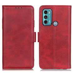 Custodia Portafoglio In Pelle Cover con Supporto M15L per Motorola Moto G40 Fusion Rosso