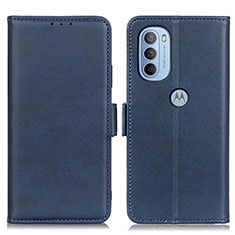 Custodia Portafoglio In Pelle Cover con Supporto M15L per Motorola Moto G41 Blu