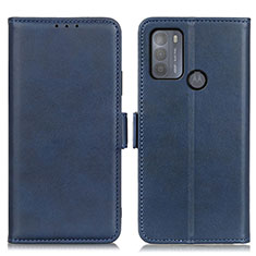Custodia Portafoglio In Pelle Cover con Supporto M15L per Motorola Moto G50 Blu