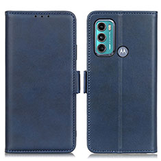 Custodia Portafoglio In Pelle Cover con Supporto M15L per Motorola Moto G60 Blu