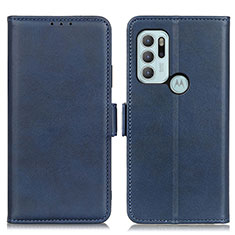 Custodia Portafoglio In Pelle Cover con Supporto M15L per Motorola Moto G60s Blu