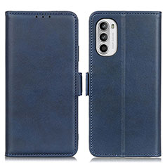 Custodia Portafoglio In Pelle Cover con Supporto M15L per Motorola Moto G71s 5G Blu