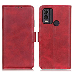 Custodia Portafoglio In Pelle Cover con Supporto M15L per Nokia C22 Rosso