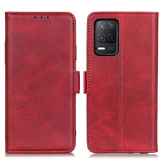 Custodia Portafoglio In Pelle Cover con Supporto M15L per Realme Q3 5G Rosso