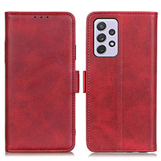 Custodia Portafoglio In Pelle Cover con Supporto M15L per Samsung Galaxy A73 5G Rosso
