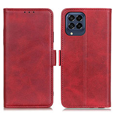 Custodia Portafoglio In Pelle Cover con Supporto M15L per Samsung Galaxy M53 5G Rosso
