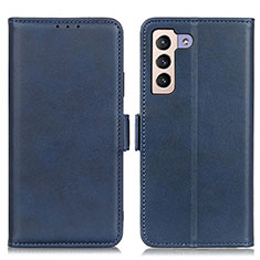 Custodia Portafoglio In Pelle Cover con Supporto M15L per Samsung Galaxy S21 5G Blu
