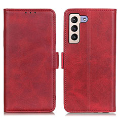 Custodia Portafoglio In Pelle Cover con Supporto M15L per Samsung Galaxy S21 5G Rosso