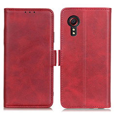 Custodia Portafoglio In Pelle Cover con Supporto M15L per Samsung Galaxy XCover 5 SM-G525F Rosso