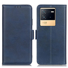 Custodia Portafoglio In Pelle Cover con Supporto M15L per Vivo iQOO Neo6 5G Blu