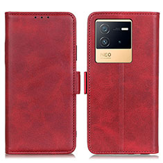 Custodia Portafoglio In Pelle Cover con Supporto M15L per Vivo iQOO Neo6 5G Rosso