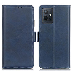 Custodia Portafoglio In Pelle Cover con Supporto M15L per Vivo iQOO Z6 5G Blu