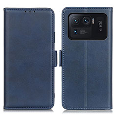 Custodia Portafoglio In Pelle Cover con Supporto M15L per Xiaomi Mi 11 Ultra 5G Blu